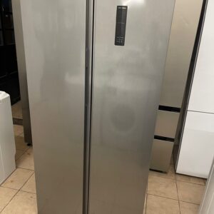A lightly used Schlosser side-by-side fridge