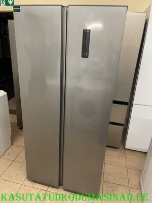 A lightly used Schlosser side-by-side fridge
