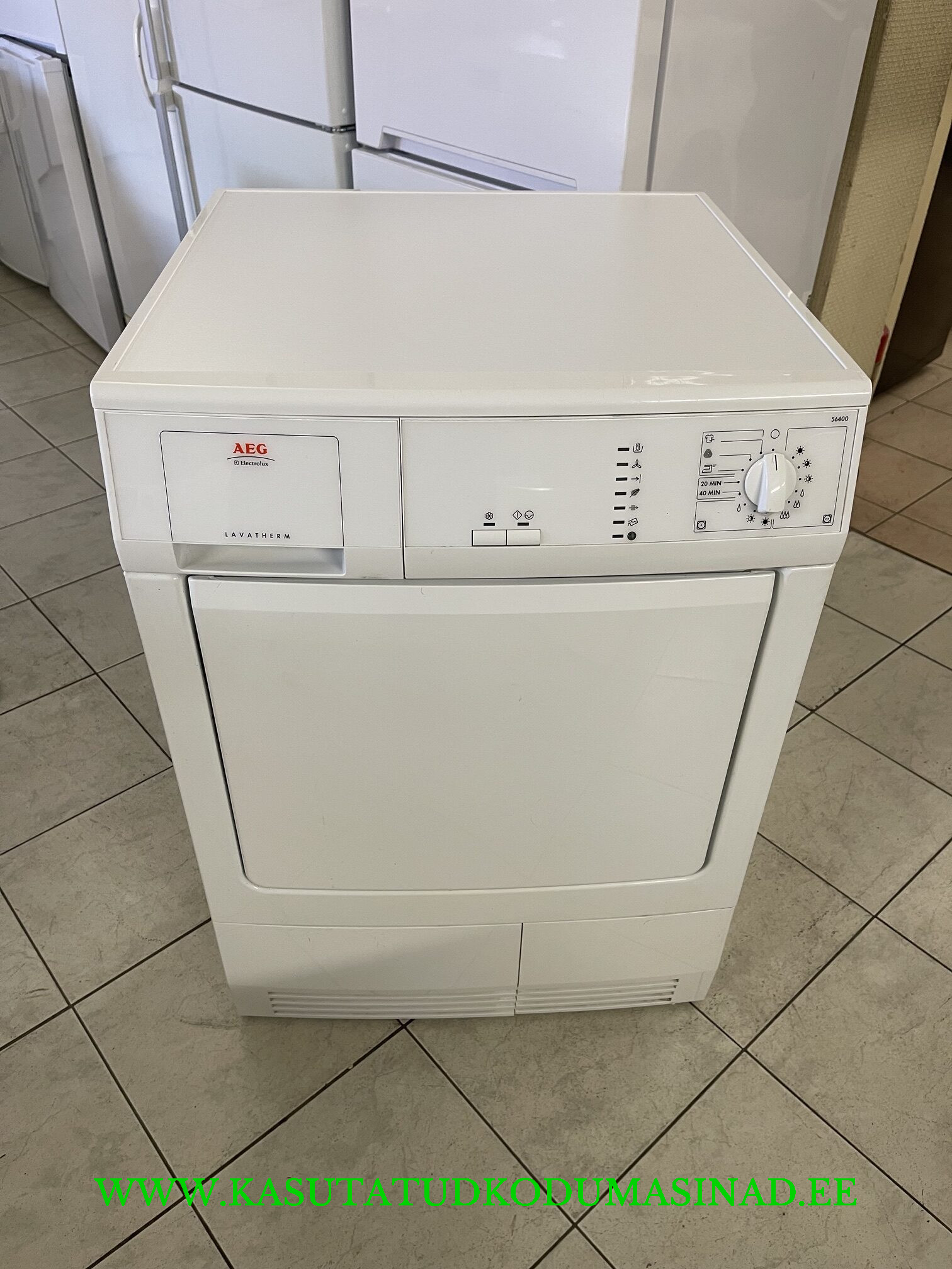 Kasutatud AEG 56400 pesukuivati - kuivatamise kogus 7kg. - Kondenseeruv