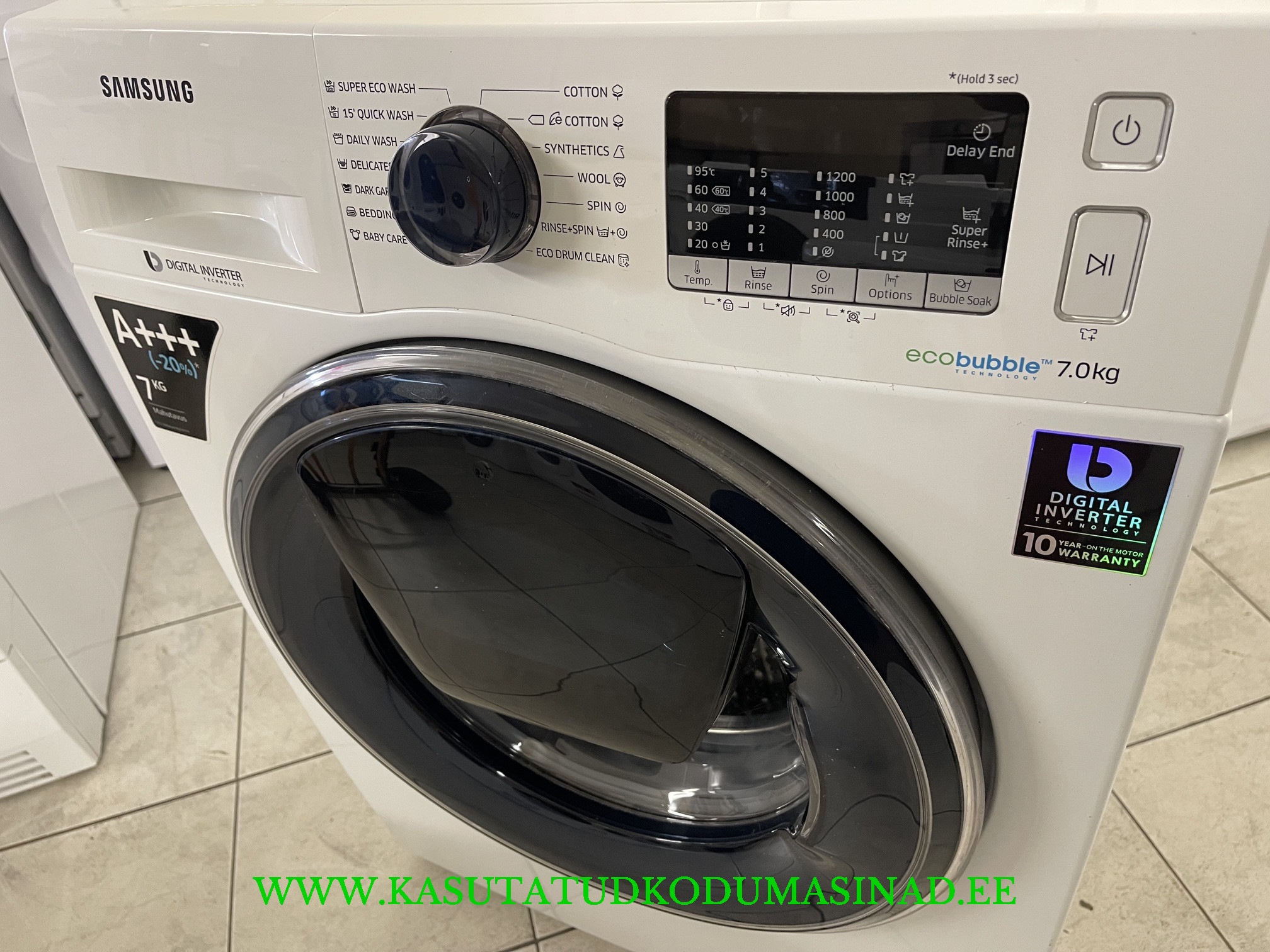 Kasutatud õhuke Samsung WW70K52109W pesumasin - 7kg - 1200rpm - Inverter mootor - Image 2