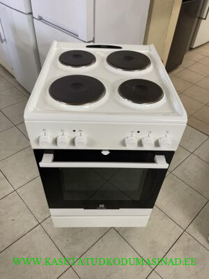 Kasutatud Electrolux EKS501010W elektripliit - 230 või 380 volti - laius 50cm.