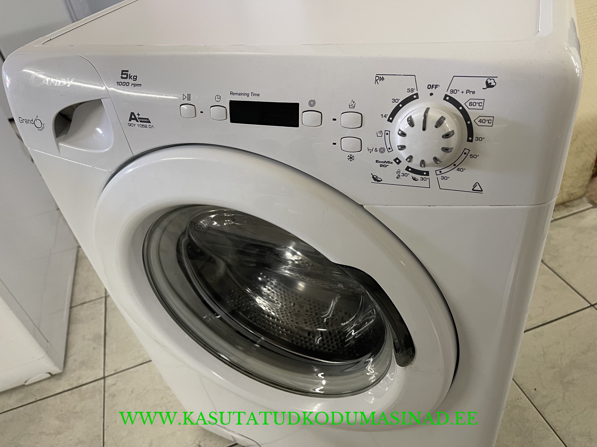 Kasutatud Candy GCY1052D1 õhuke pesumasin - 5 kg - 1000rpm. - Sügavus 40cm. - Image 2