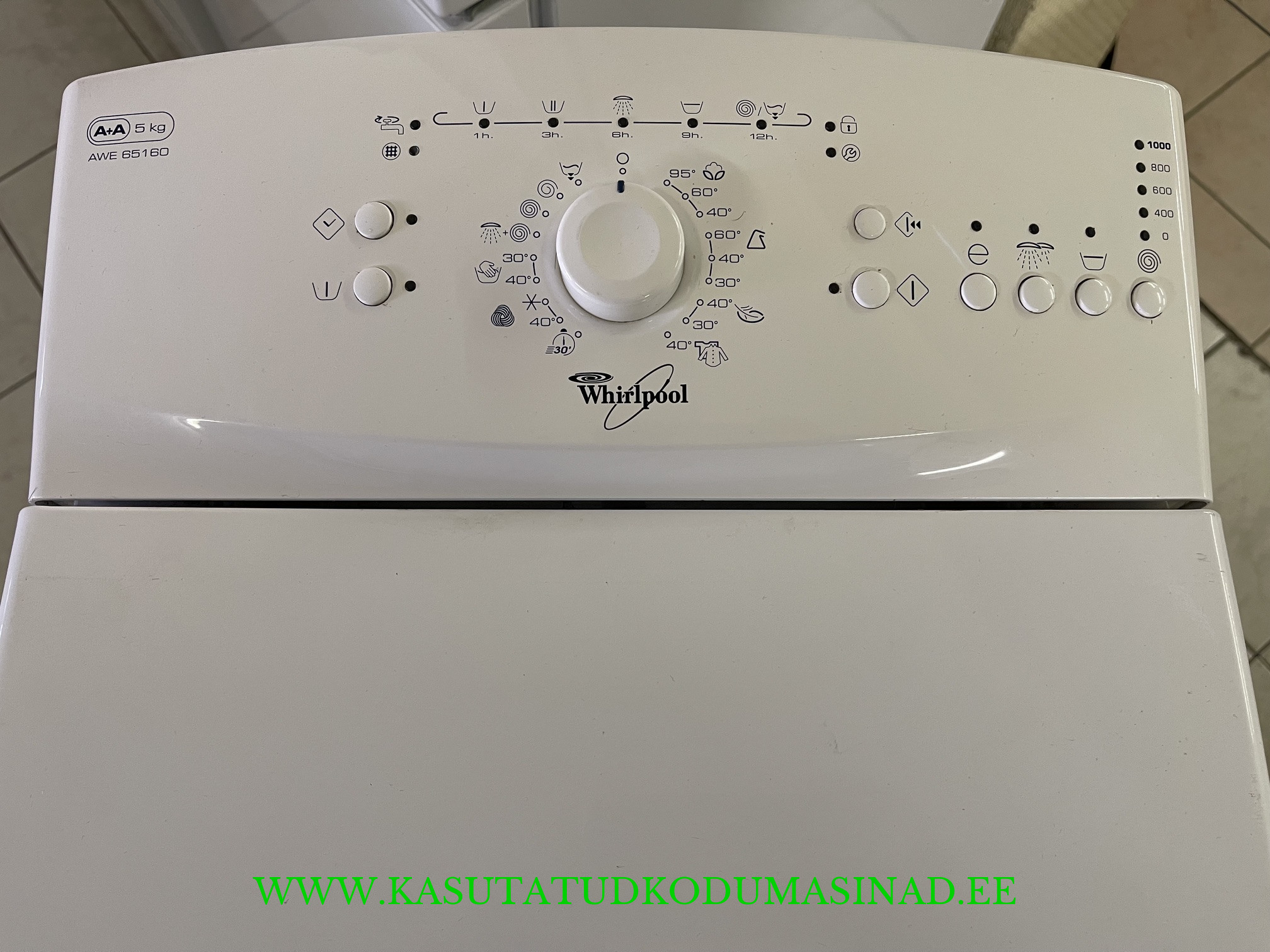 Kasutatud Whirlpool AWE65160 pesumasin - 5kg. - 1000rpm. - Laius 40cm. - Image 2