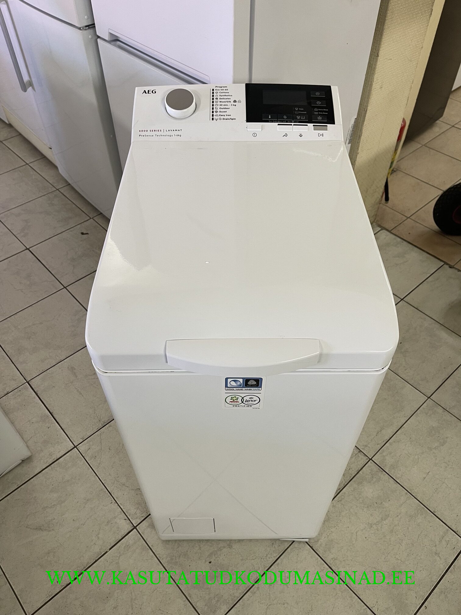 Vähe kasutatud AEG LTN6G261E pesumasin - 6kg. - 1200rpm. - laius 40cm.