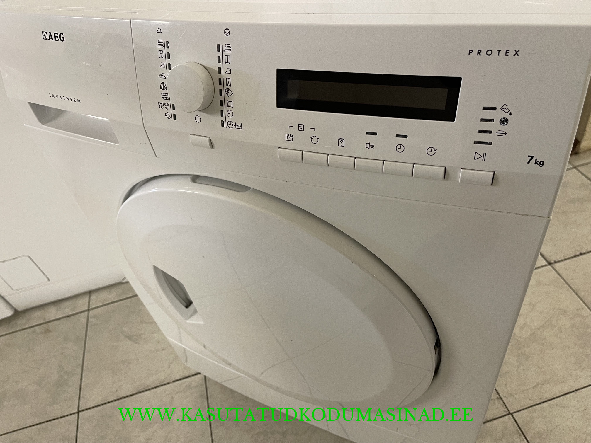 Kasutatud AEG T75470AH pesukuivati – soojusvahetiga – kondenseeruv – pesukogus 7kg. – mõõdud 60x60x85cm - Image 2