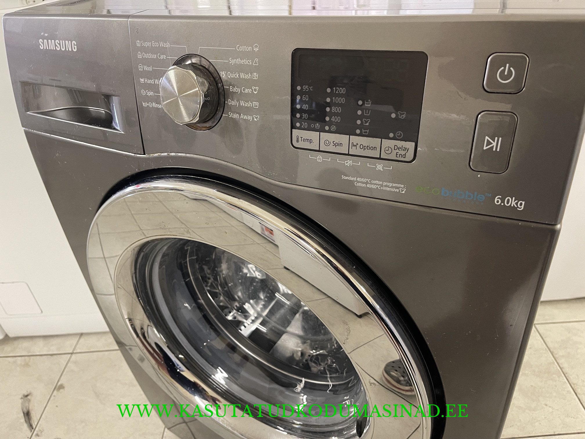 Kasutatud õhuke Samsung WF60F4E2W2W pesumasin – 7kg – 1200rpm - Sügavus 48cm. - Image 2