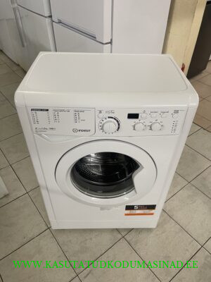 Kasutatud Indesit EWSD51051 õhuke pesumasin – 5 kg. – 1000rpm. – mõõdud 60x44x85cm.