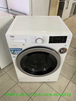 Kasutatud Beko HTV8733XS0 kuivatiga pesumasin – 5/8 kg. – 1400 rpm. – Inverter – sügavus 59cm.