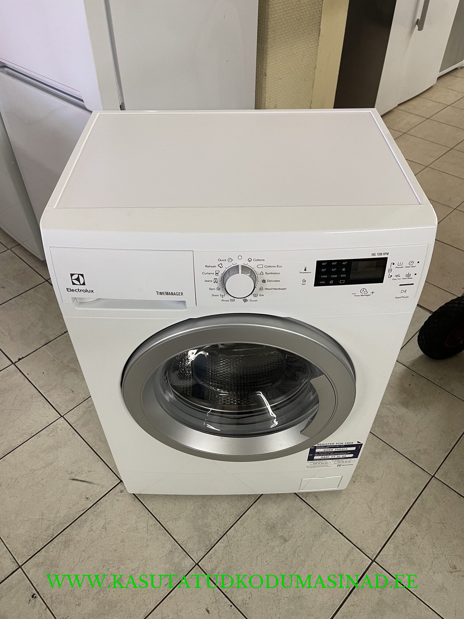 Kasutatud Electrolux EWS1274SEU õhuke pesumasin - 7kg - 1200rpm. - Sügavus 49cm.