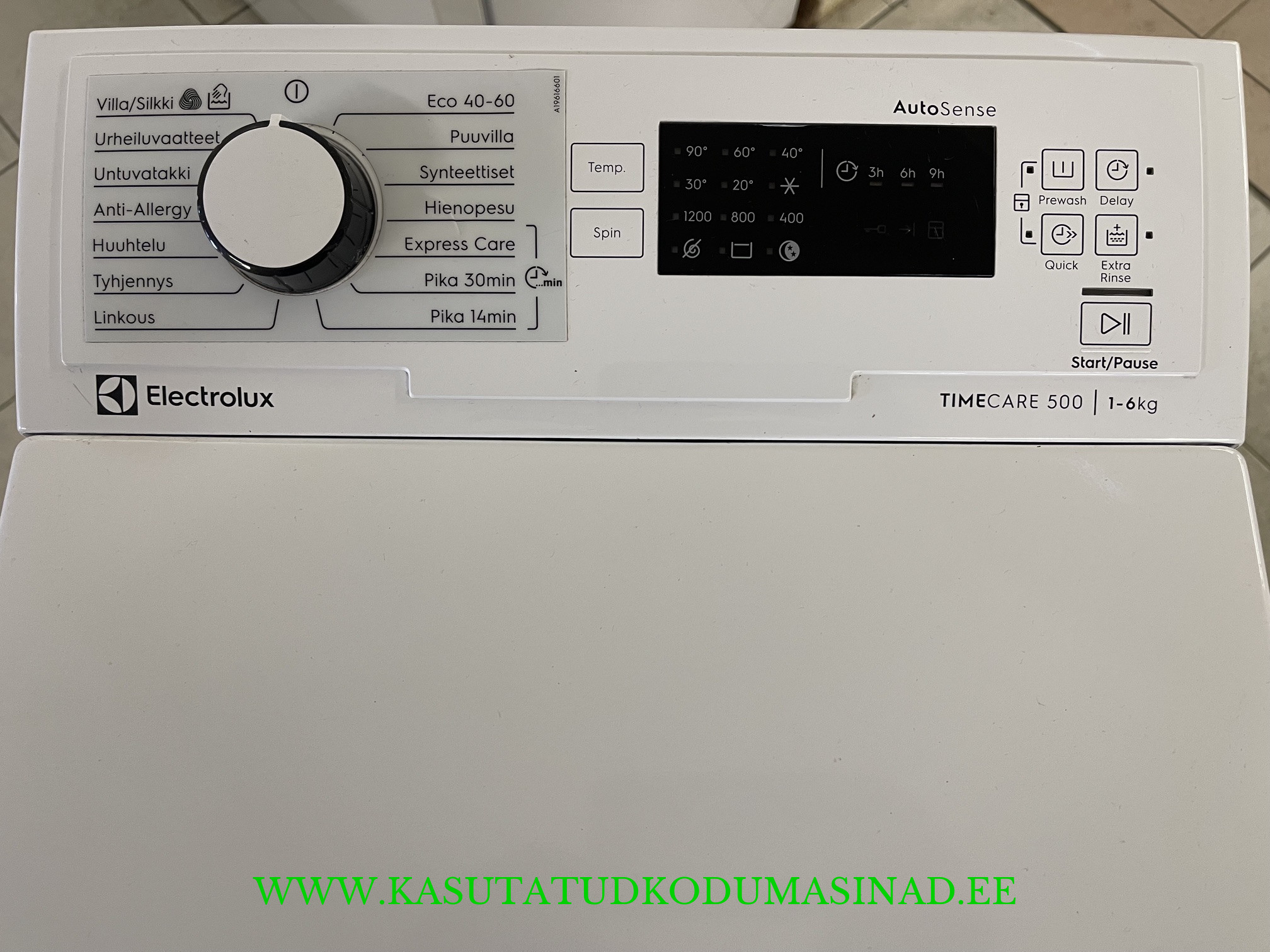 Vähe kasutatud Electrolux EW6T3226B3 pesumasin – 6kg. – 1200rpm. – laius 40cm. - Image 2
