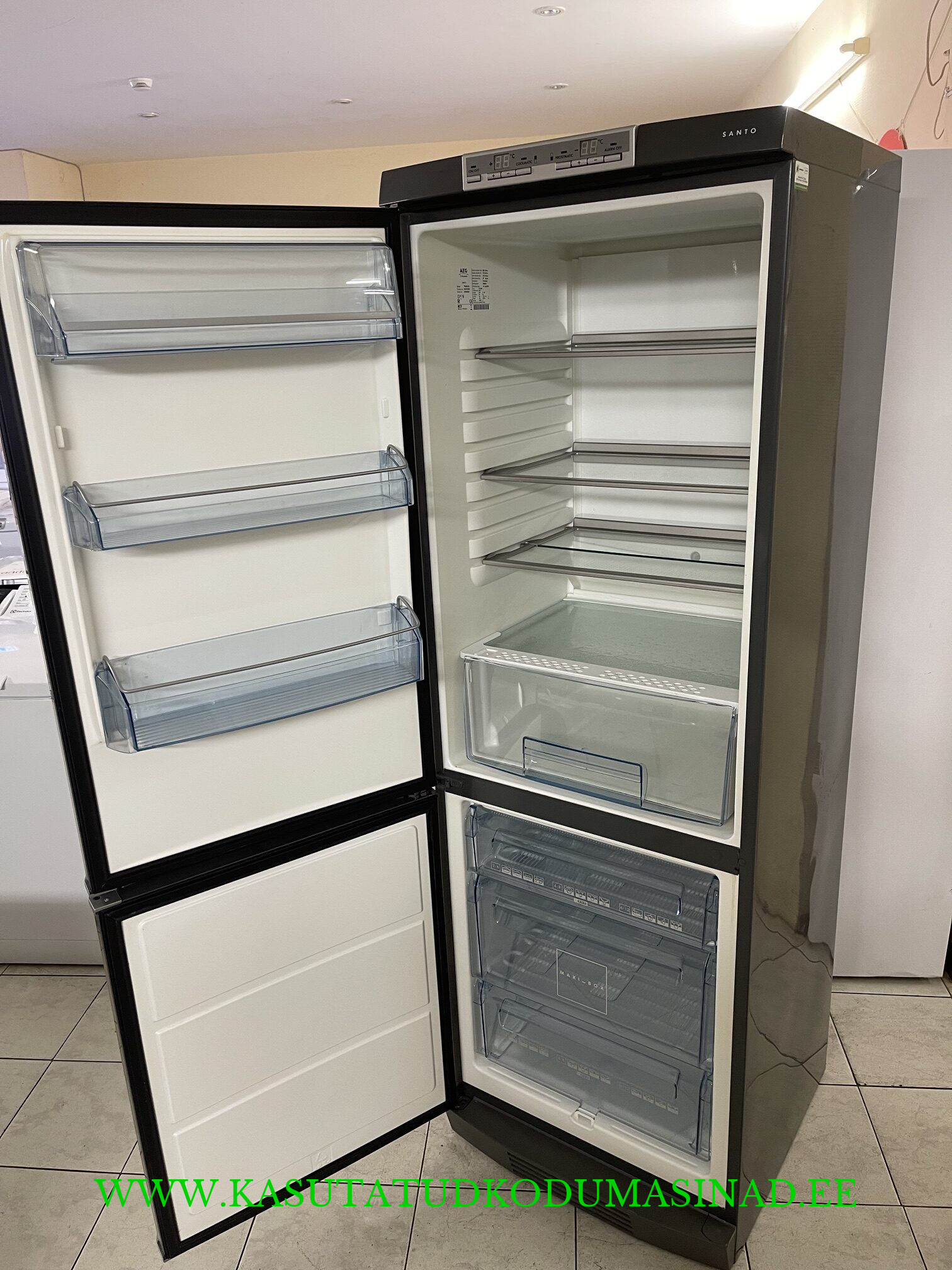 Kasutatud AEG 70358-KG külmik – 2 mootorit - mõõdud 60x65x185cm. – mahtuvus 87/216 liitrit - Image 2