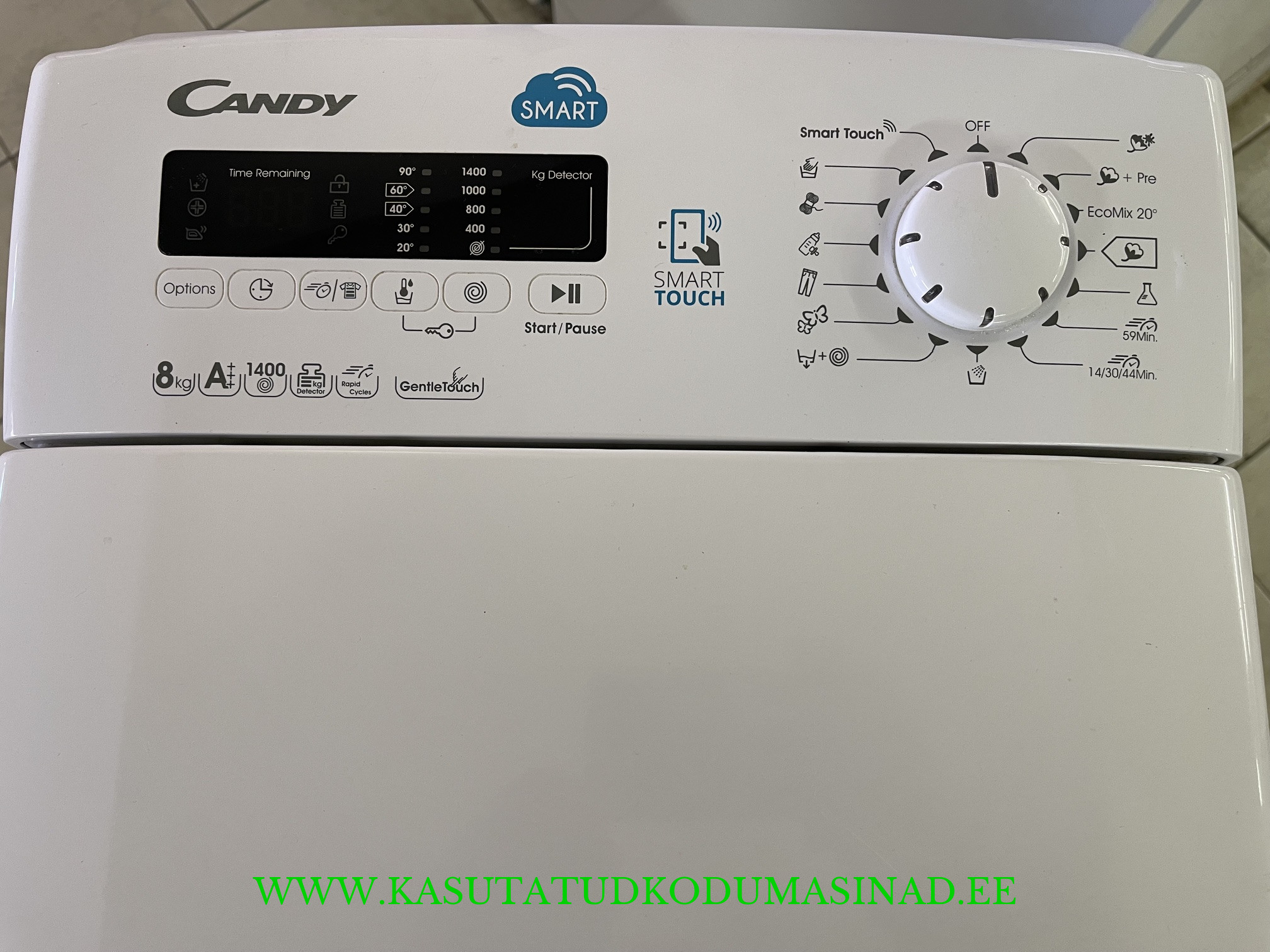 Kasutatud Candy CSTG384D-S pesumasin – 8kg. – 1400rpm. – laius 40cm. - Image 2