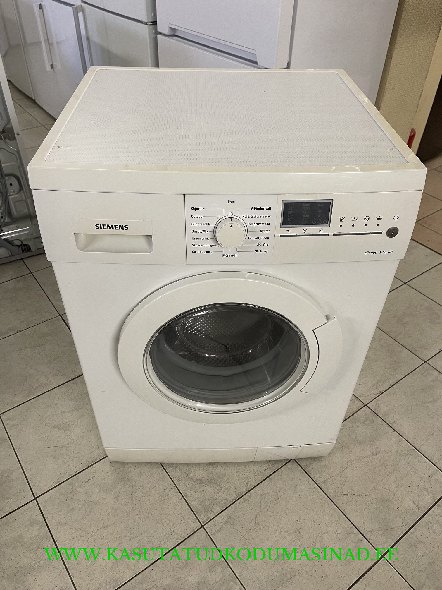 Kasutatud Siemens WM16E480SN pesumasin – 6kg. – 1600rpm – Mõõdud 59x60x85 cm.