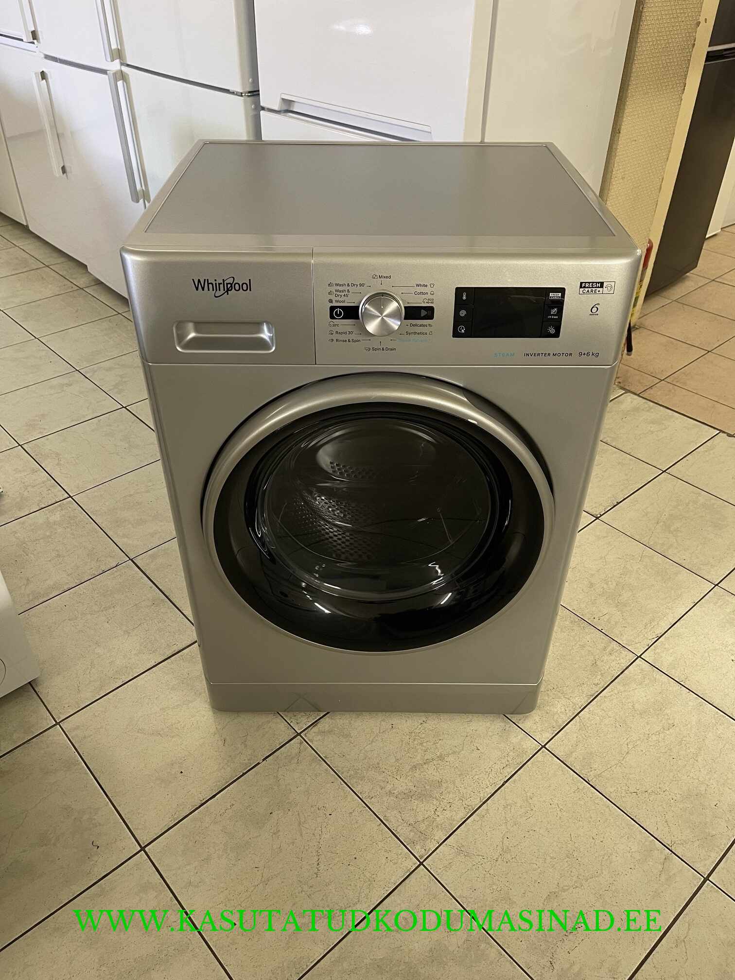 Vähe kasutatud Indesit FFWDB964369 kuivatiga pesumasin – 6/9 kg. – 1400 rpm. – Inverter – sügavus 59cm.