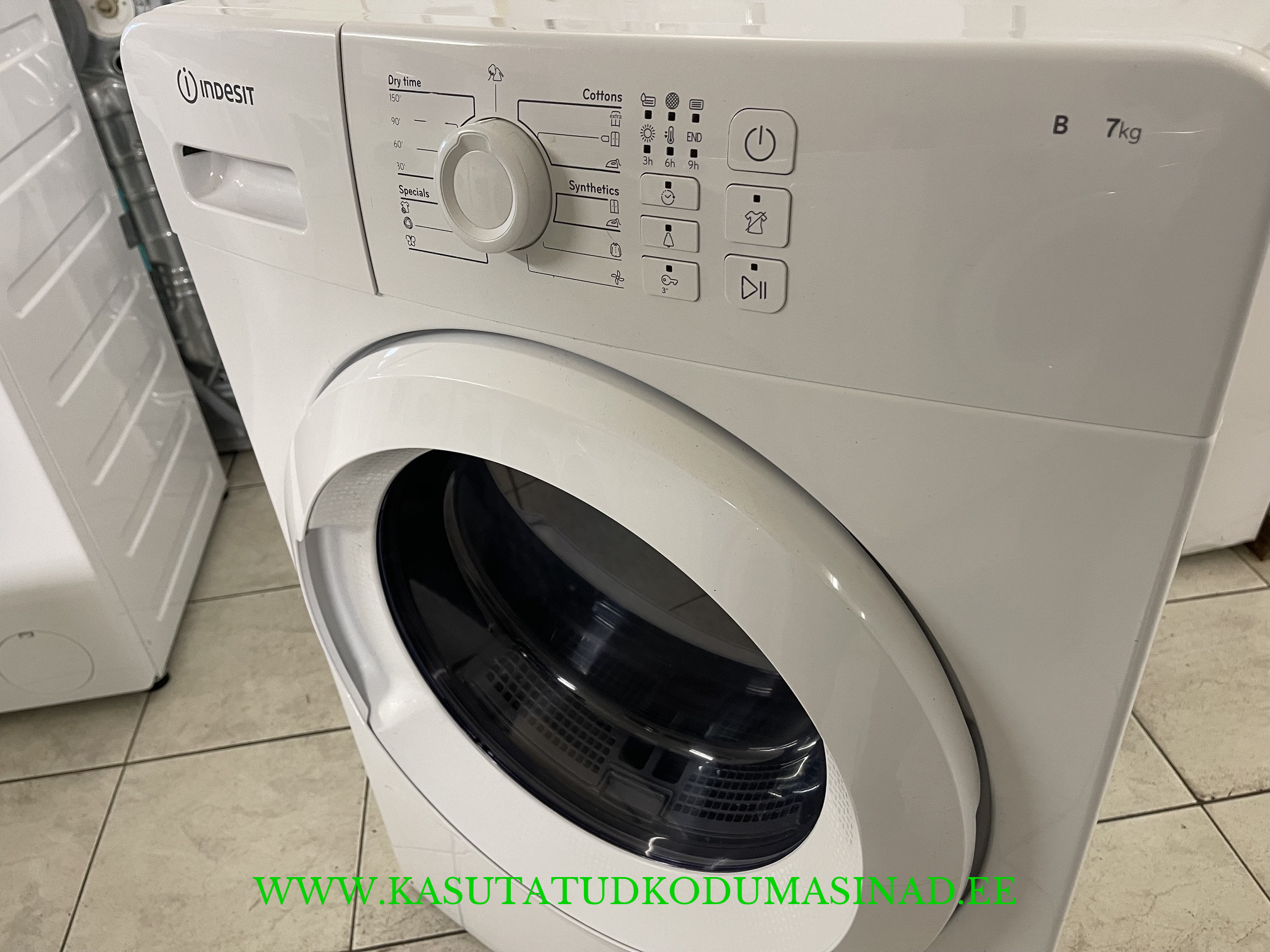 Kasutatud Indesit YTCM087BEU pesukuivati – Kondenseeruv – pesukogus 7 kg. – mõõdud 60x65x85cm. - Image 2