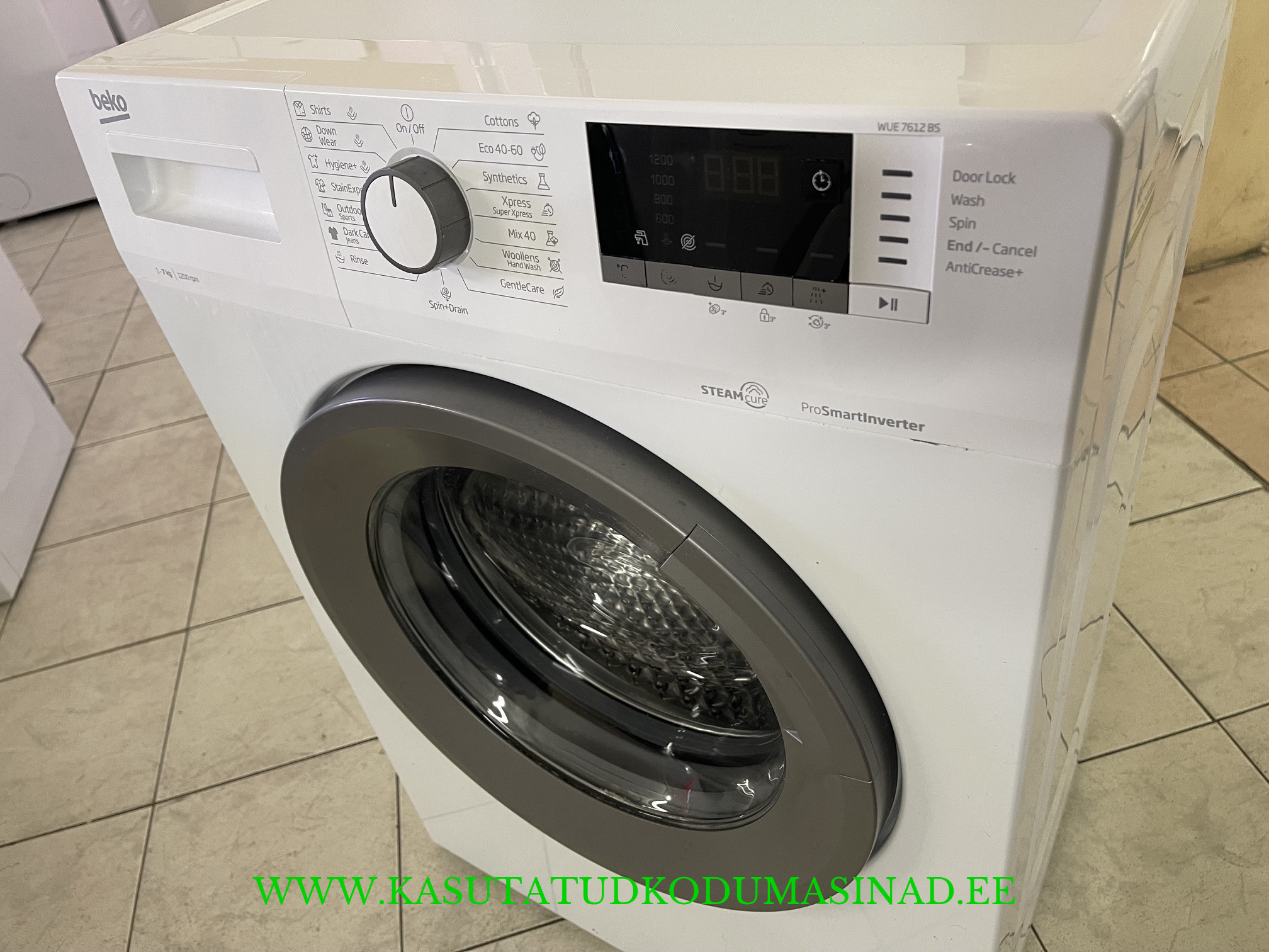 Kasutatud õhuke Beko WUE7612BS pesumasin – Inverter - 7kg – 1200rpm – Sügavus 49cm. - Image 2