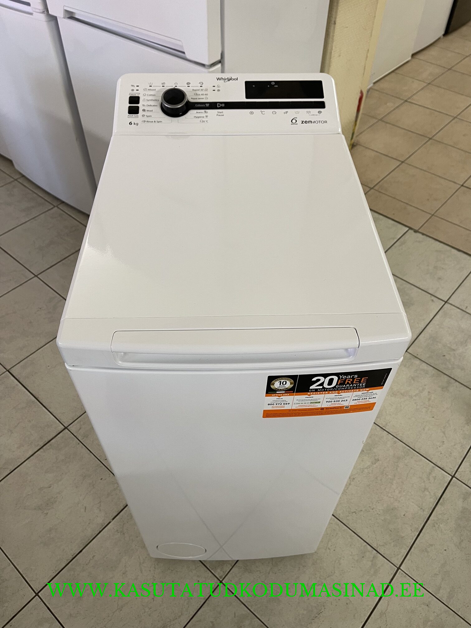 Kasutatud Whirlpool TDLRB6252BS pesumasin – Inverter – 6 kg. – 1200rpm. – laius 40cm.