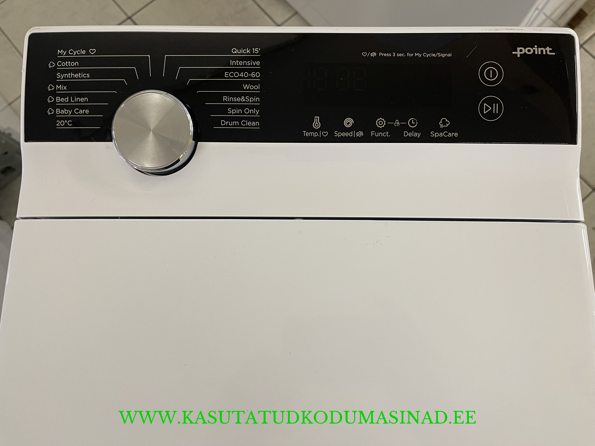 Vähe kasutatud Point PTL550 pesumasin – 8kg. – 1300rpm. – laius 40cm. — изображение 2