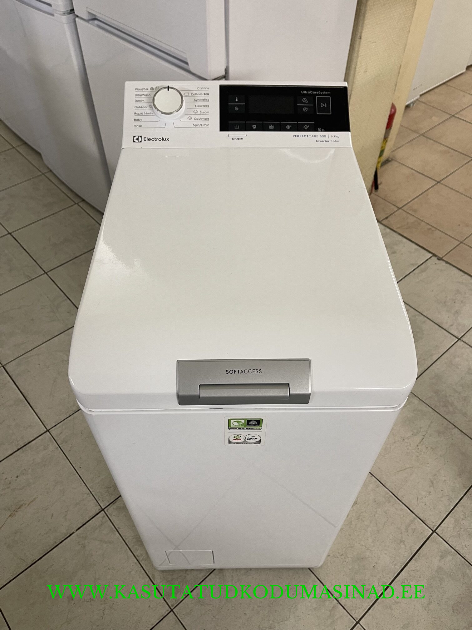 Vähe kasutatud Electrolux EW8T3372 pesumasin – 7 kg. – 1300rpm. – Inverter – Aurupesu – laius 40cm.