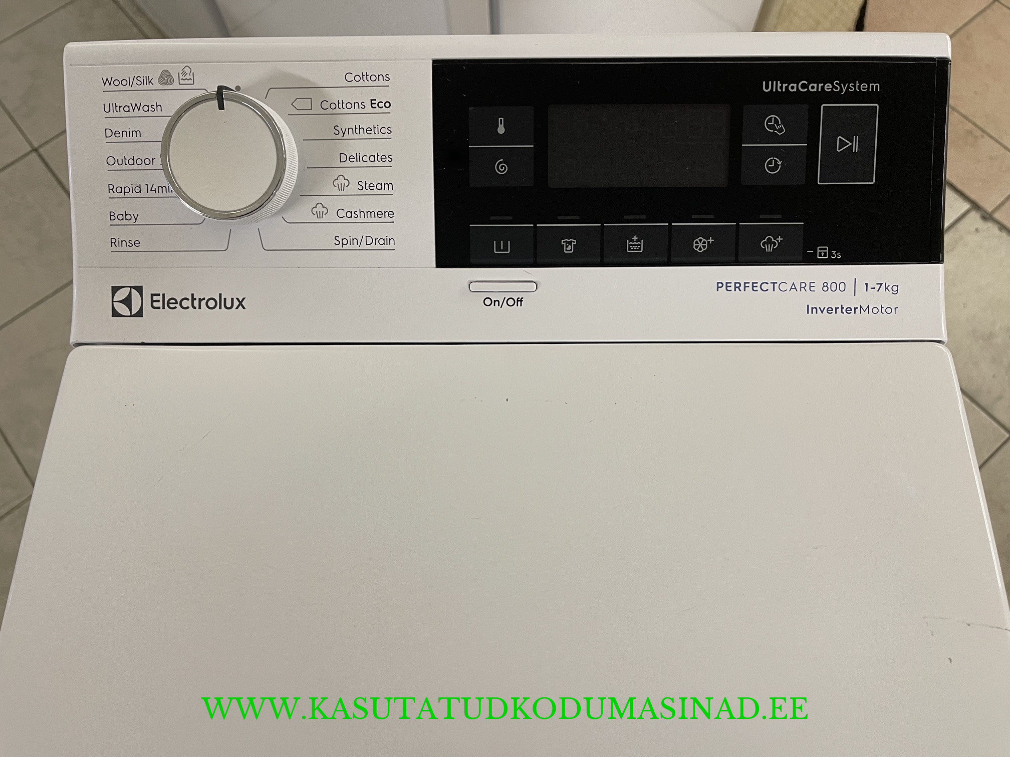 Vähe kasutatud Electrolux EW8T3372 pesumasin – 7 kg. – 1300rpm. – Inverter – Aurupesu – laius 40cm. — изображение 2
