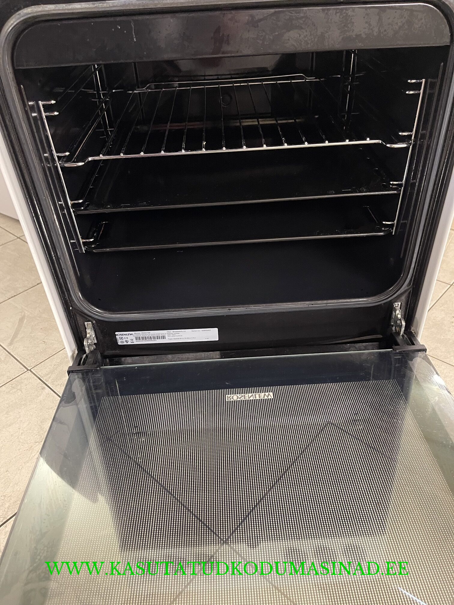Kasutatud Rosenlew RKK5100 keraamiline elektripliit – laius 50cm. – 230 või 380 volti - Image 2