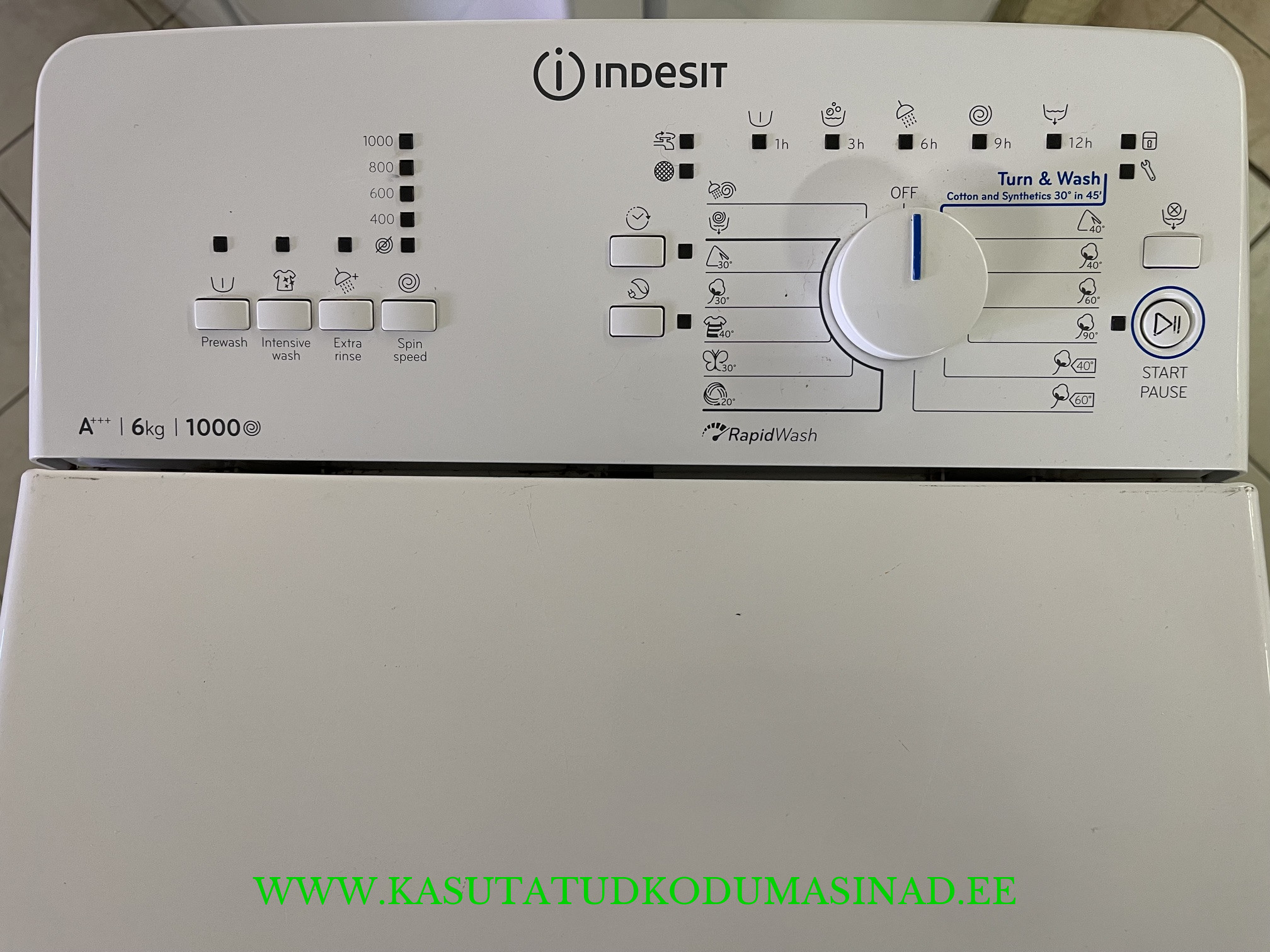 Kasutatud Indesit BTW A61053 pesumasin – 6 kg. – 1000rpm. – laius 40cm. - Image 2