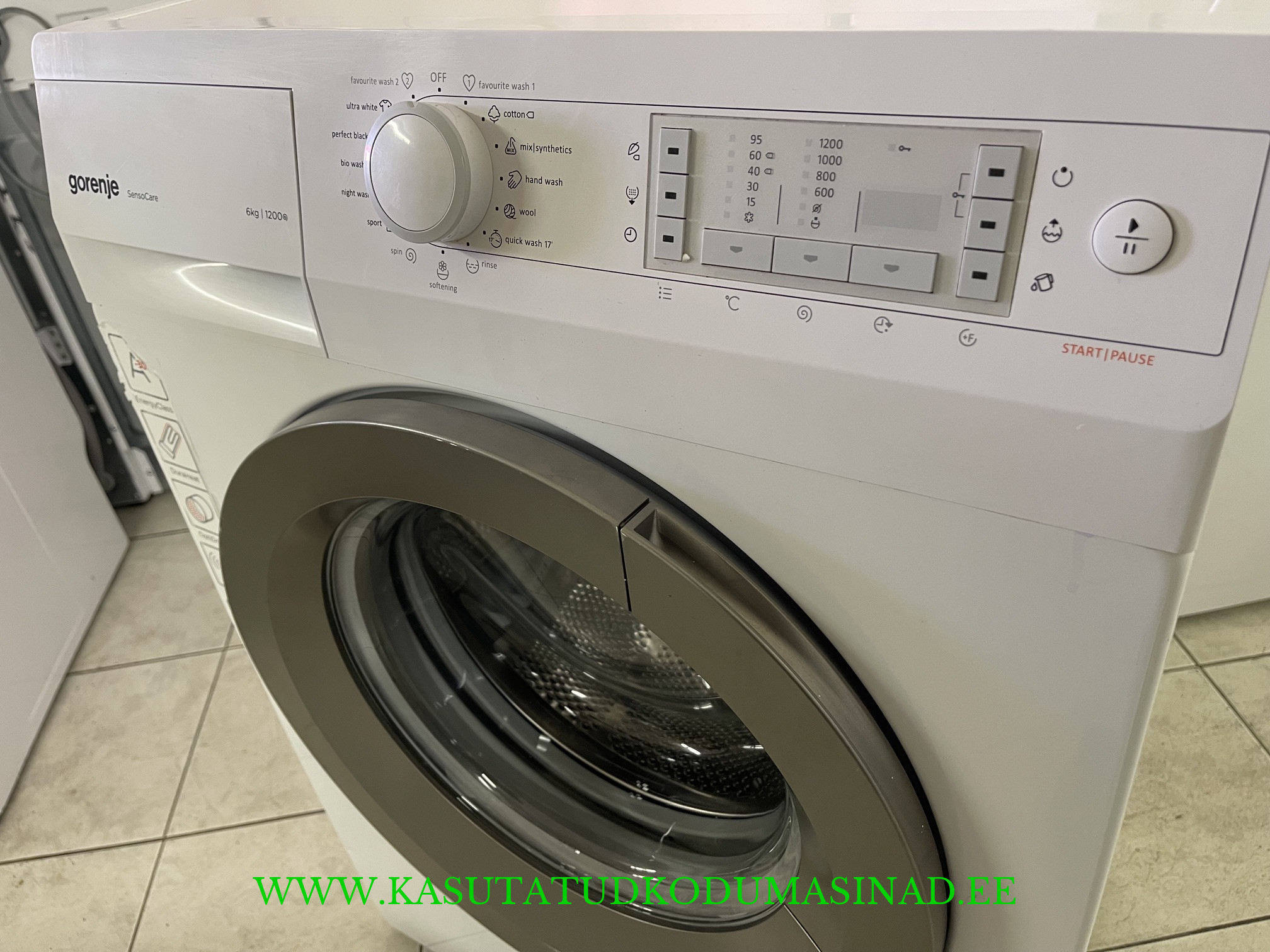 Kasutatud õhuke Gorenje W6423/S pesumasin – 6kg – 1200rpm. – mõõdud 60x47x85cm. - Image 2