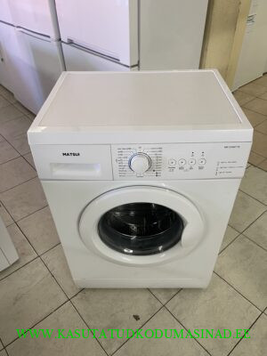 Kasutatud Matsui M612WM17E pesumasin – 6kg – 1000rpm. – mõõdud 60x51x85cm.