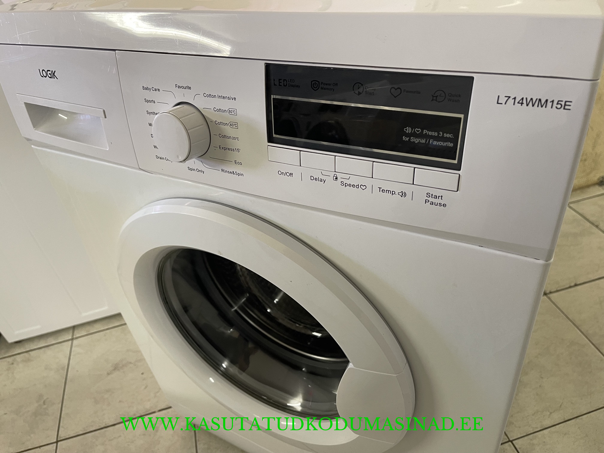 Kasutatud Logik L714WM15E pesumasin – 7kg – 1400rpm. – mõõdud 60x52x85cm. - Image 2