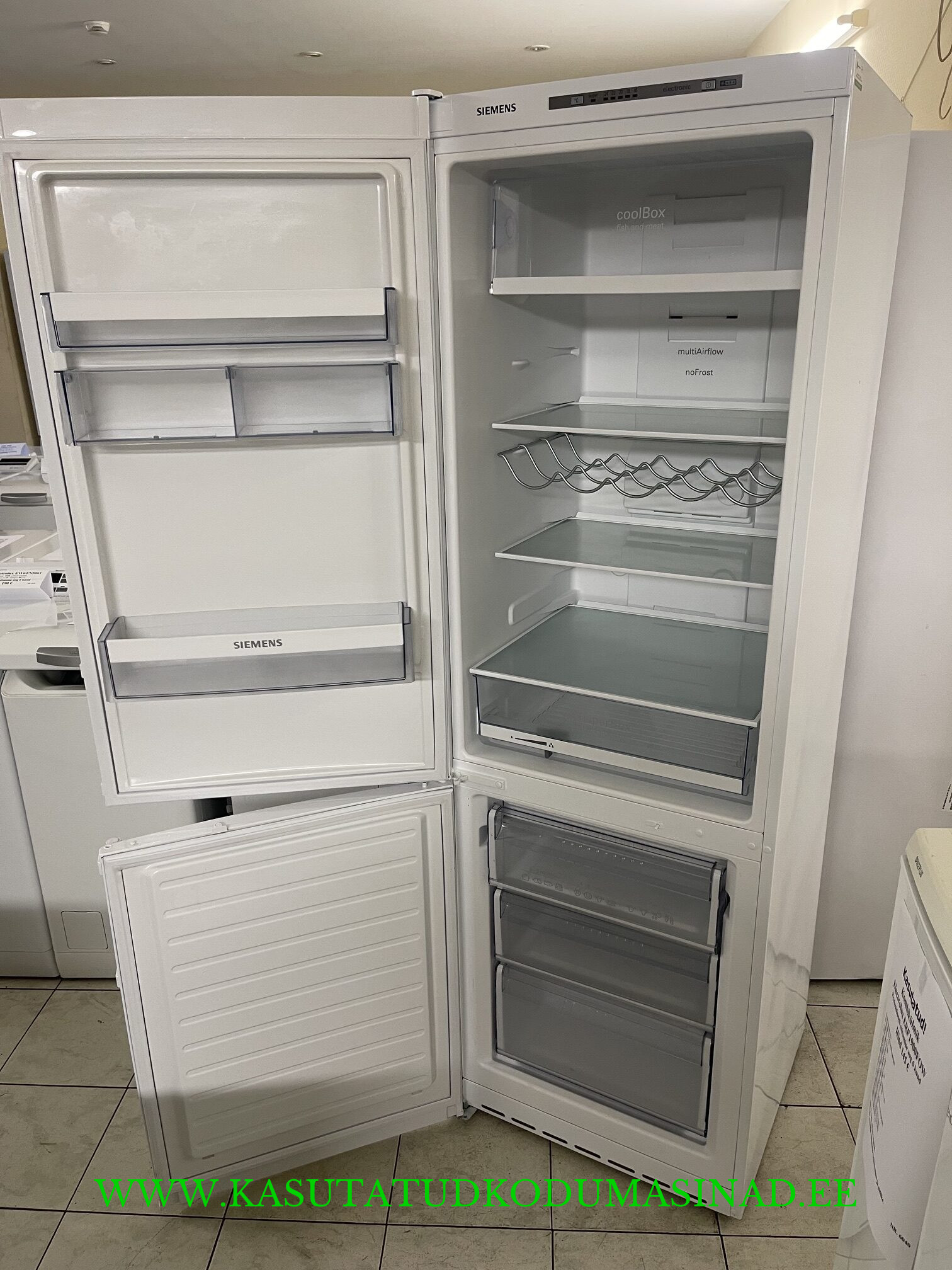 Kasutatud Siemens KG36NVW20 külmik – NoFrost - mõõdud 60x65x186cm. – mahtuvus 66/221 liitrit - Image 2