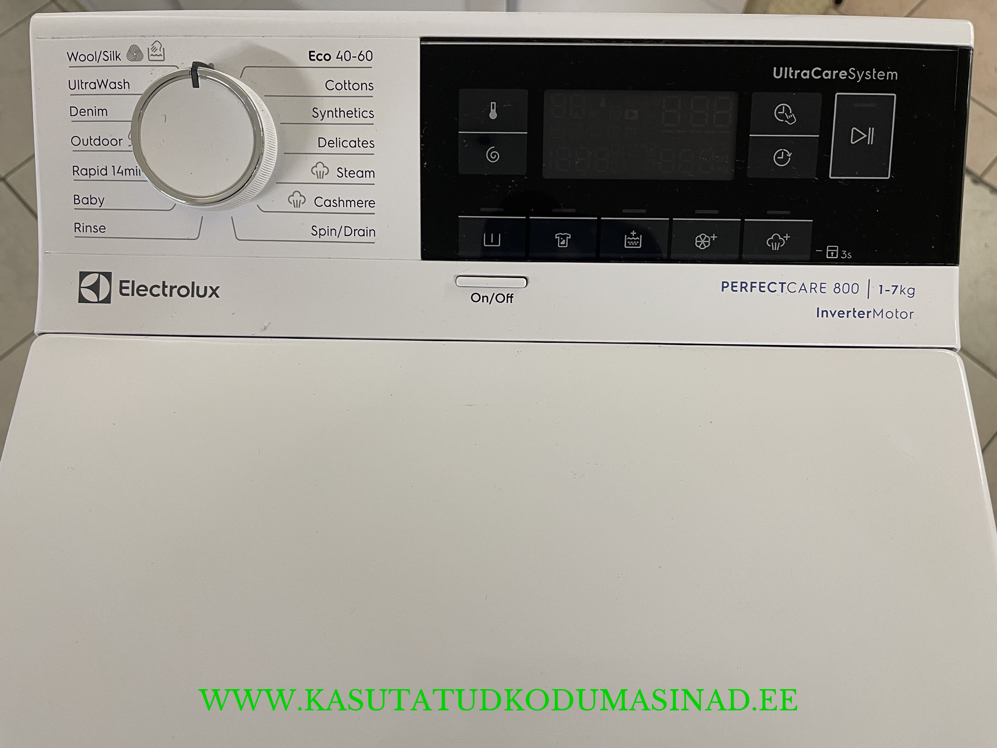 Kasutatud Electrolux EW8T3372 pesumasin – 7 kg. – 1300rpm. – Inverter – Aurupesu – laius 40cm. - Image 2