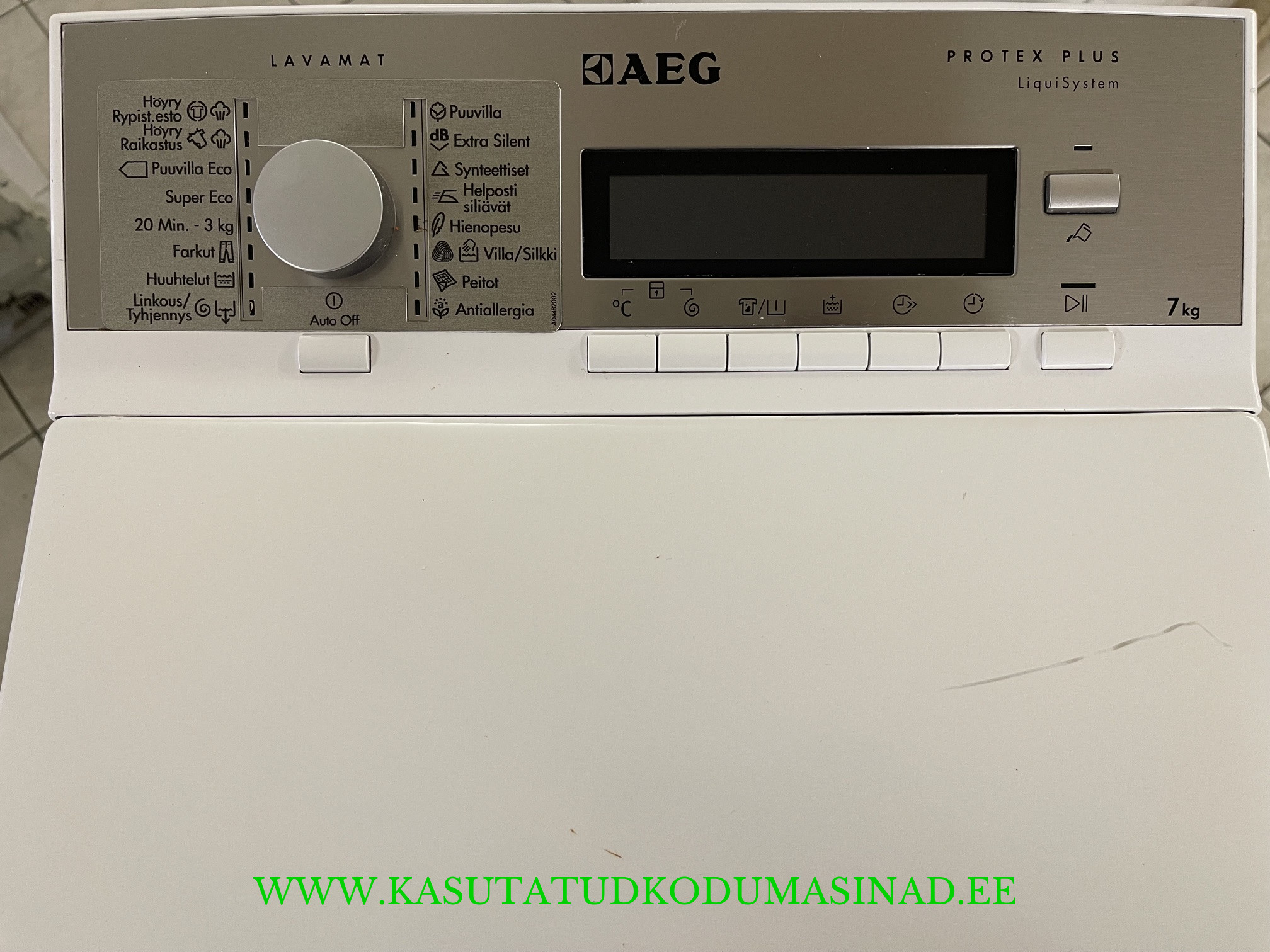 Kasutatud AEG L85370TL pesumasin – 7 kg. – 1300rpm. – Inverter – Aurupesu – laius 40cm. - Image 2