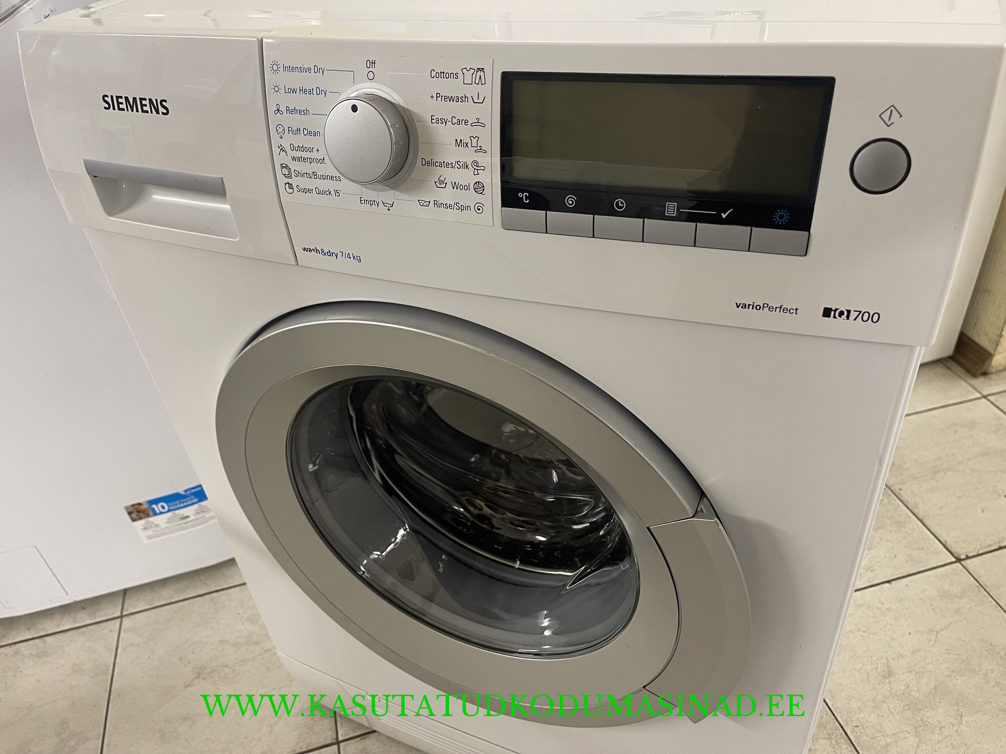 Kasutatud Siemens WD14H540DN kuivatiga pesumasin – 4/7 kg. – 1400 rpm. – Inverter – sügavus 62cm. - Image 2