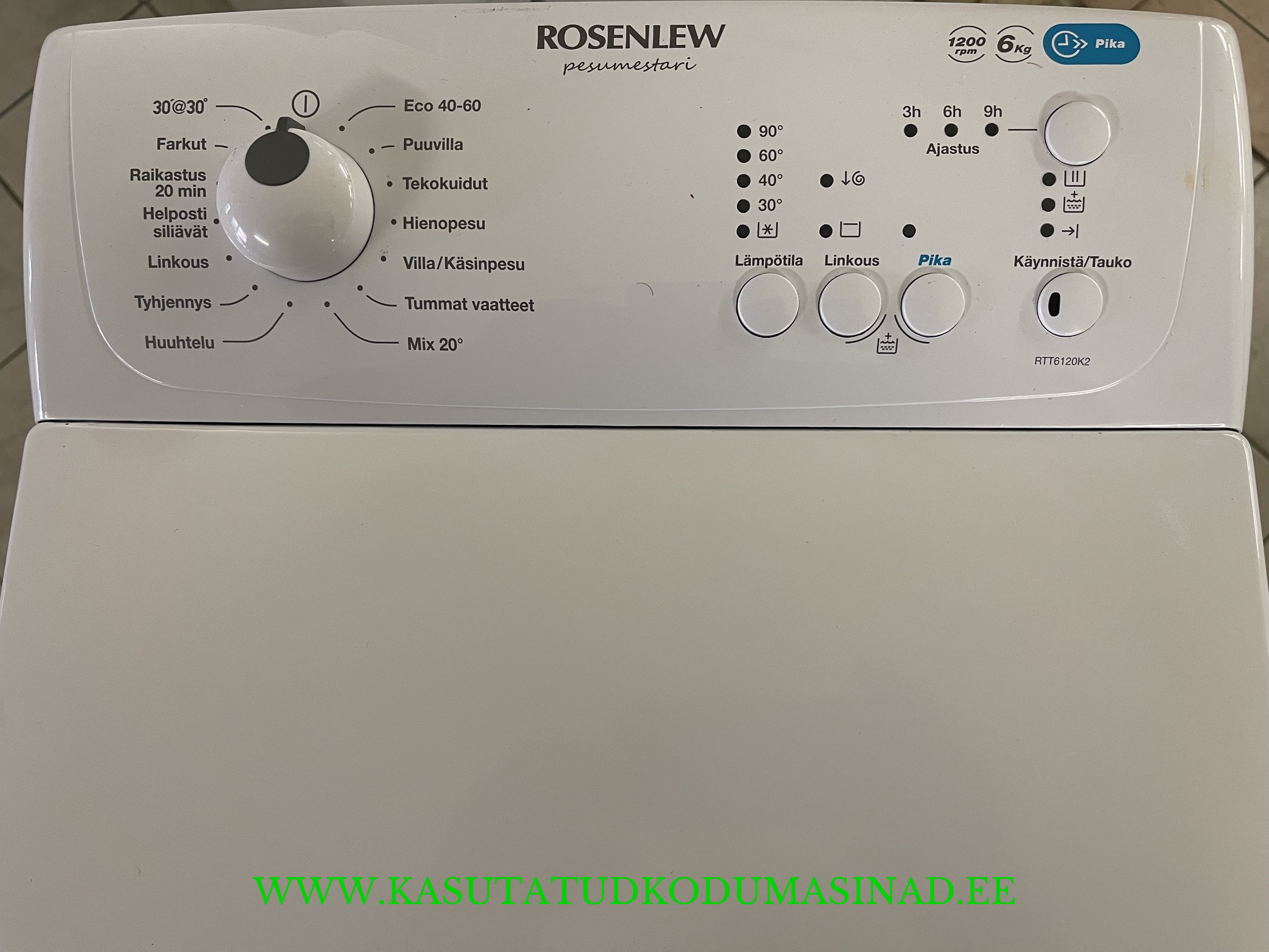 Kasutatud Rosenlew RTT6120K2 pesumasin – 6 kg. – 1200rpm. – laius 40cm. - Image 2