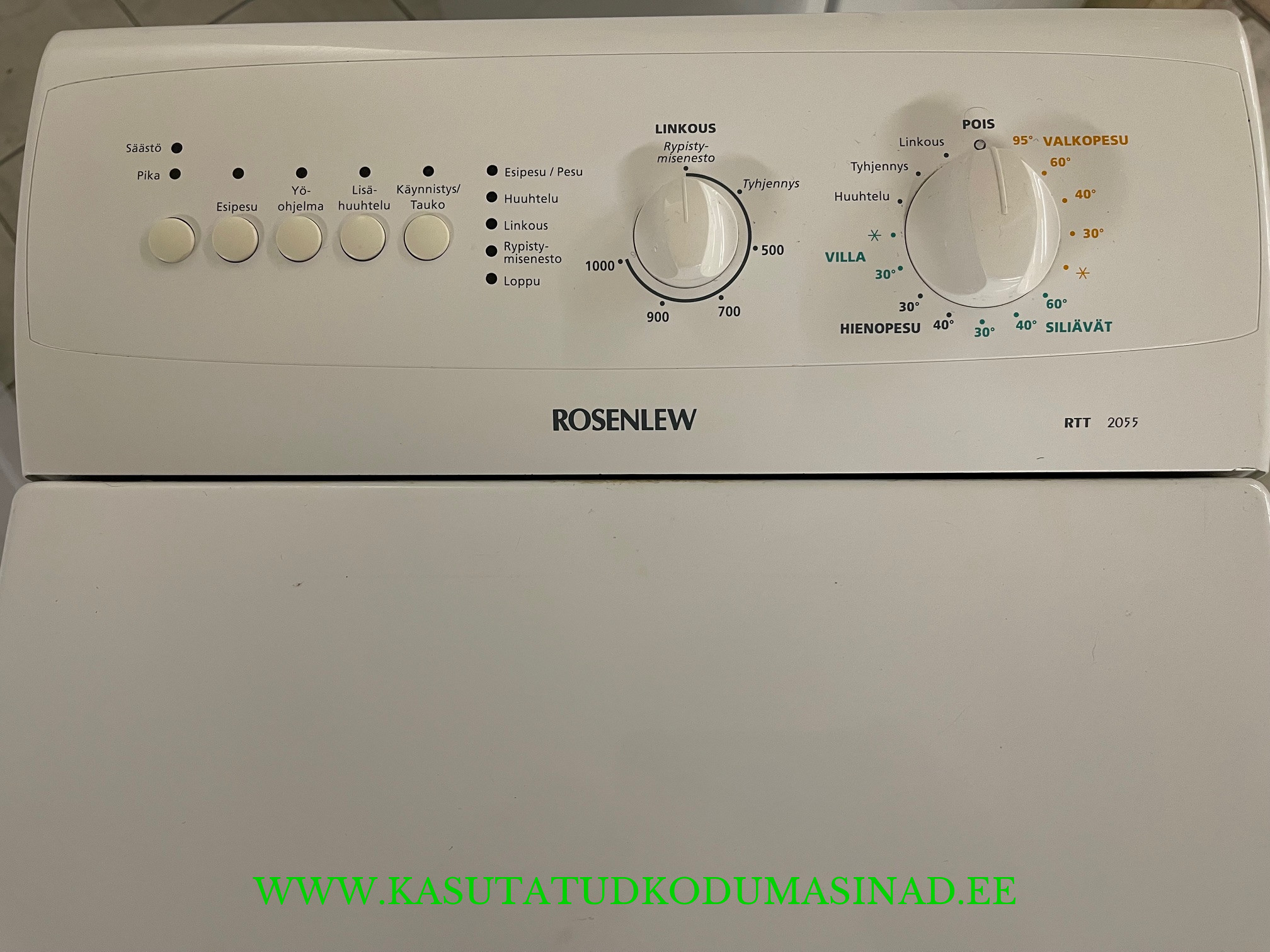 Kasutatud Rosenlew RTT2055 pesumasin – 5 kg. – 1000rpm – laius 40cm. - Image 2