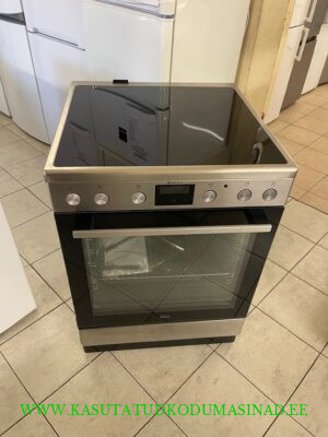 1 kuu kasutatud AEG CCB6443NBM keraamiline elektripliit – pöördgrll - 230 või 380 volti – Laius 60cm.