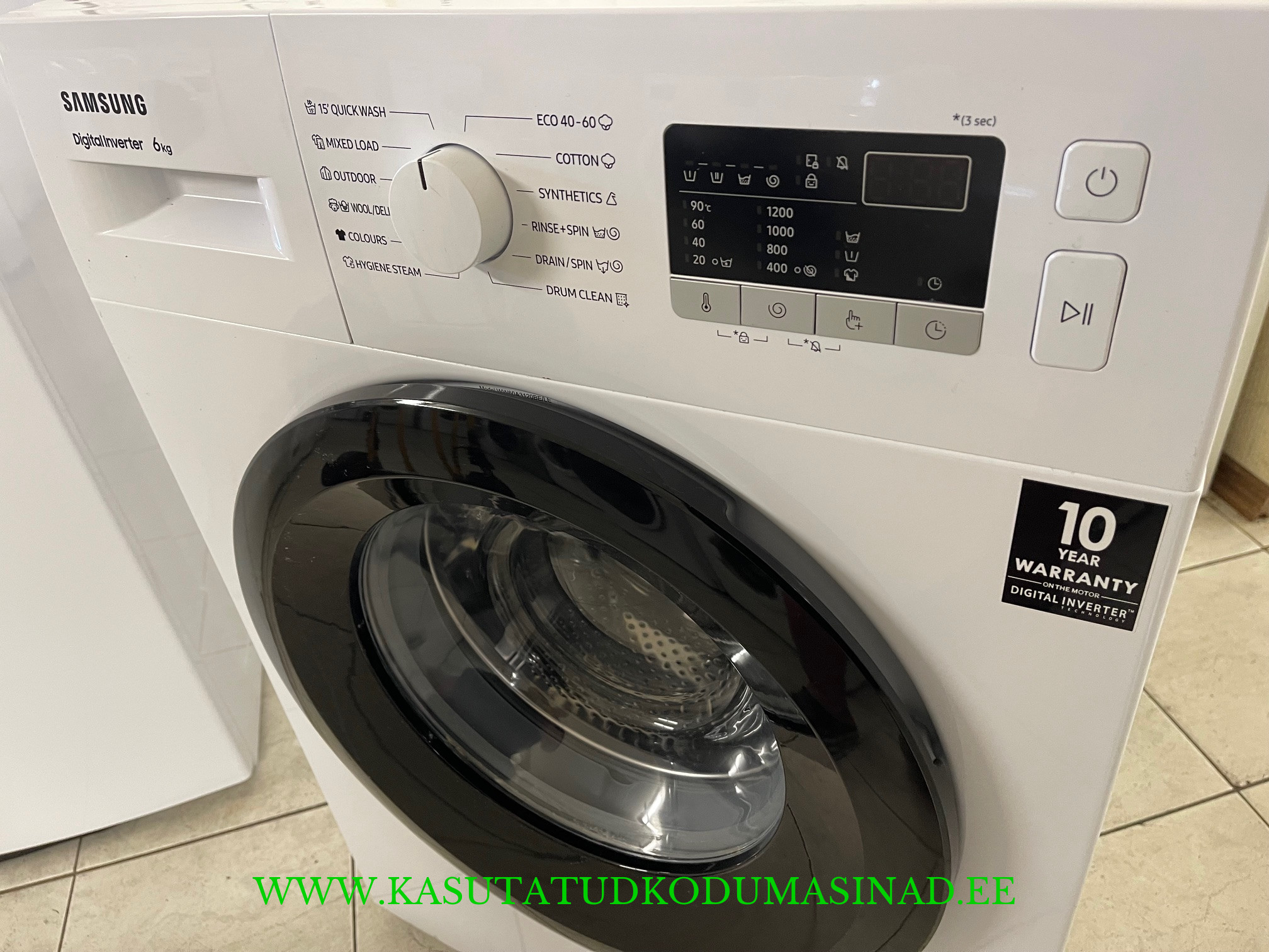 2 kuud kasutatud Samsung WW60A3120BE õhuke pesumasin – Inverter – 6kg. – 1200rpm. – sügavus 45 cm. - Pilt 2
