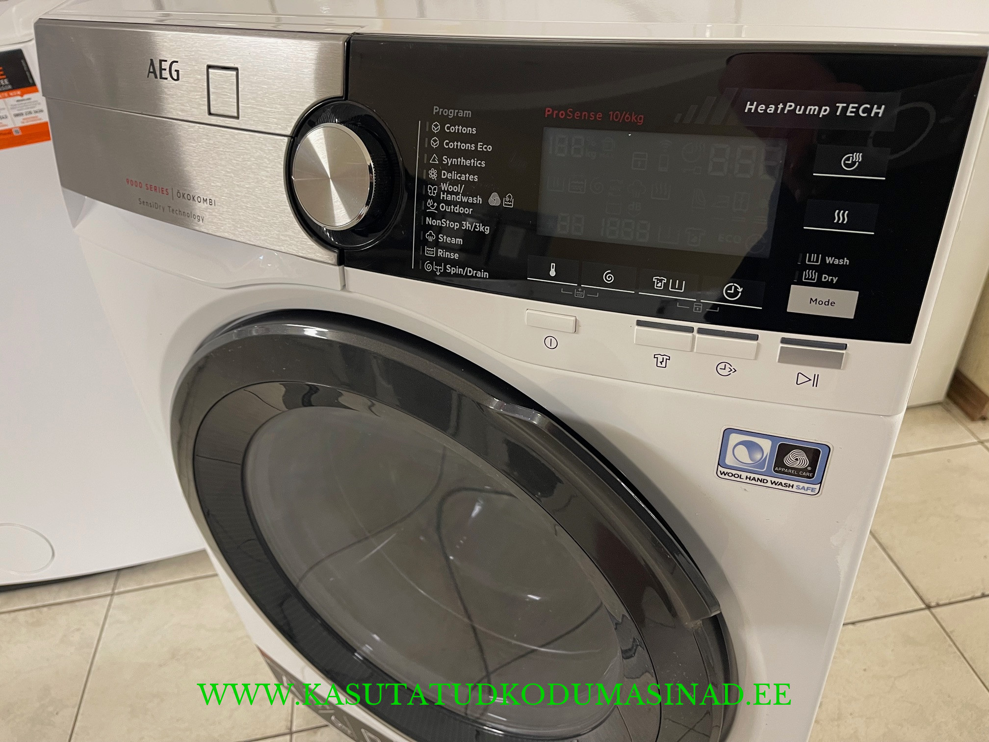 Kasutatud AEG L9WBC61B kuivatiga pesumasin – 6/10 kg. – 1600 rpm. – Inverter – Soojusvahetiga - sügavus 66cm. - Pilt 2